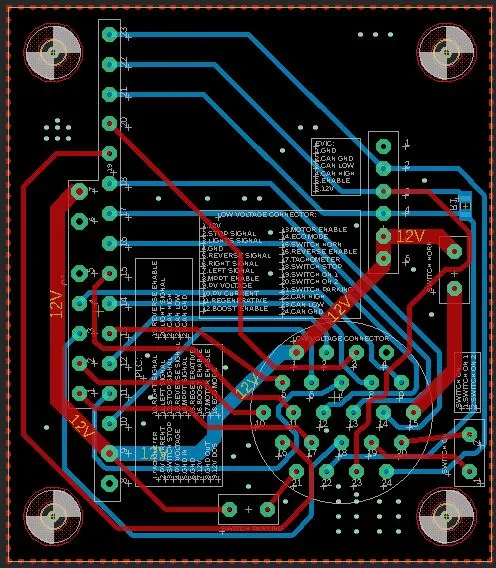 PCB layout with traces routed against the IO-table-derived widths.