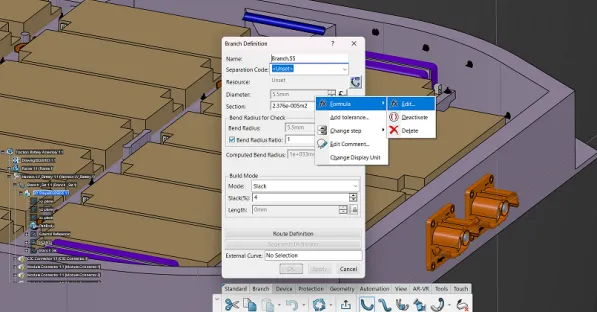 Bundle layout pass 2 with the bundle diameters calibrated against the routing envelope.