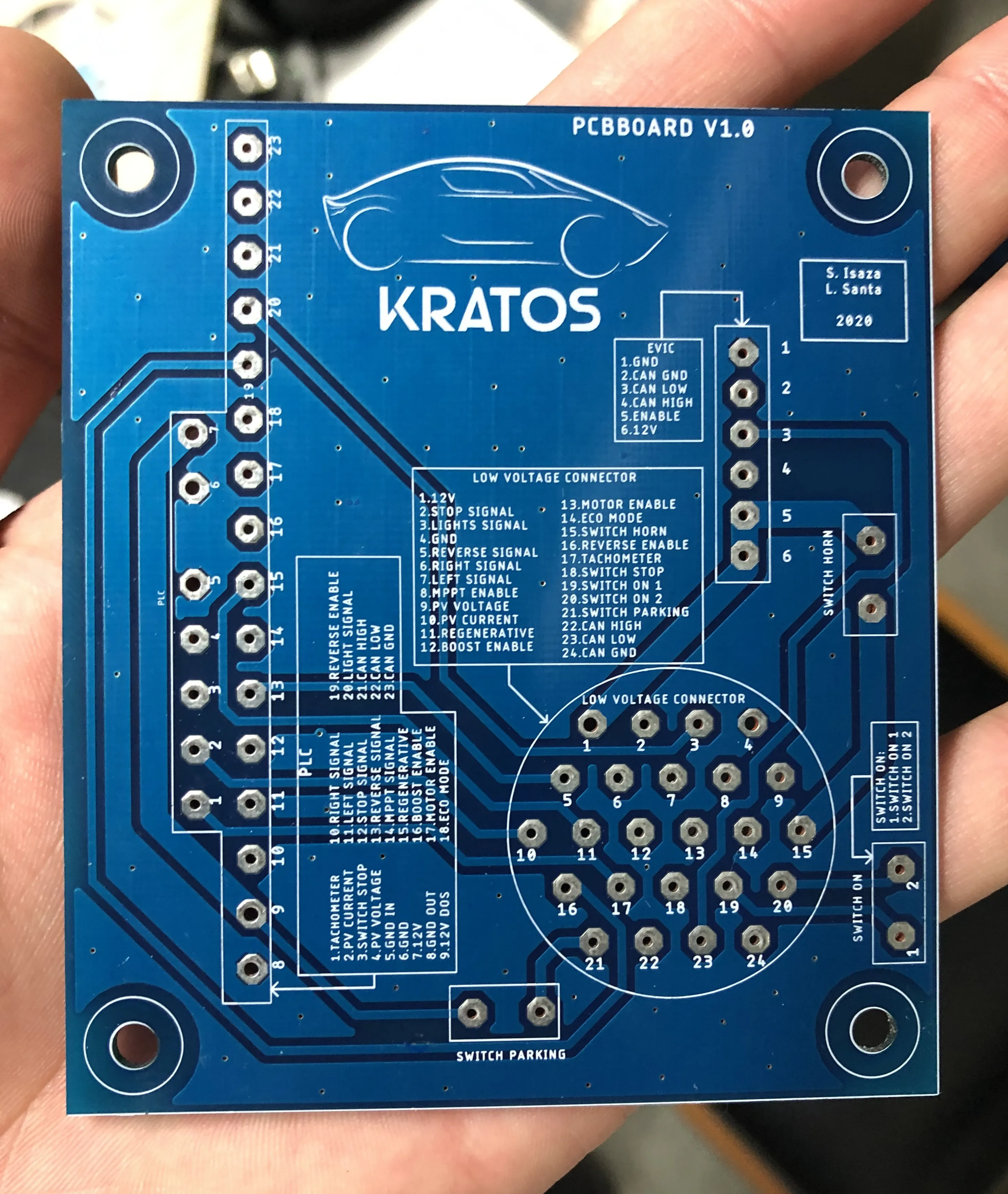 Populated low-voltage board ready for fitment into its collection unit.