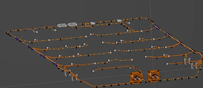 Result iteration 1 of the routed BMS harness.