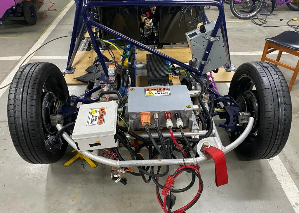 Charging system installed inside the KRATOS vehicle.